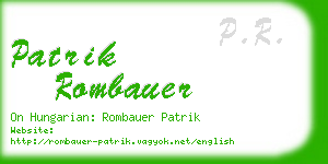 patrik rombauer business card